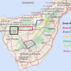 Áreas de busca:

Zona A: Área do Vulcão Chinyero.

Zona B: Trilho El Agujero de Chinyero a Piedra de Los Pastores.

Zona C: Caldeira La Orotava ao longo da G.R. e arredores até ao limite do Parque Nacional.

Zona D: Arafo a La Crucita.

Zona E: Trilho Anocheza.

Zona F: Izaña a Barranco del Río.

Zona G: Vilaflor – Barranco del Río.